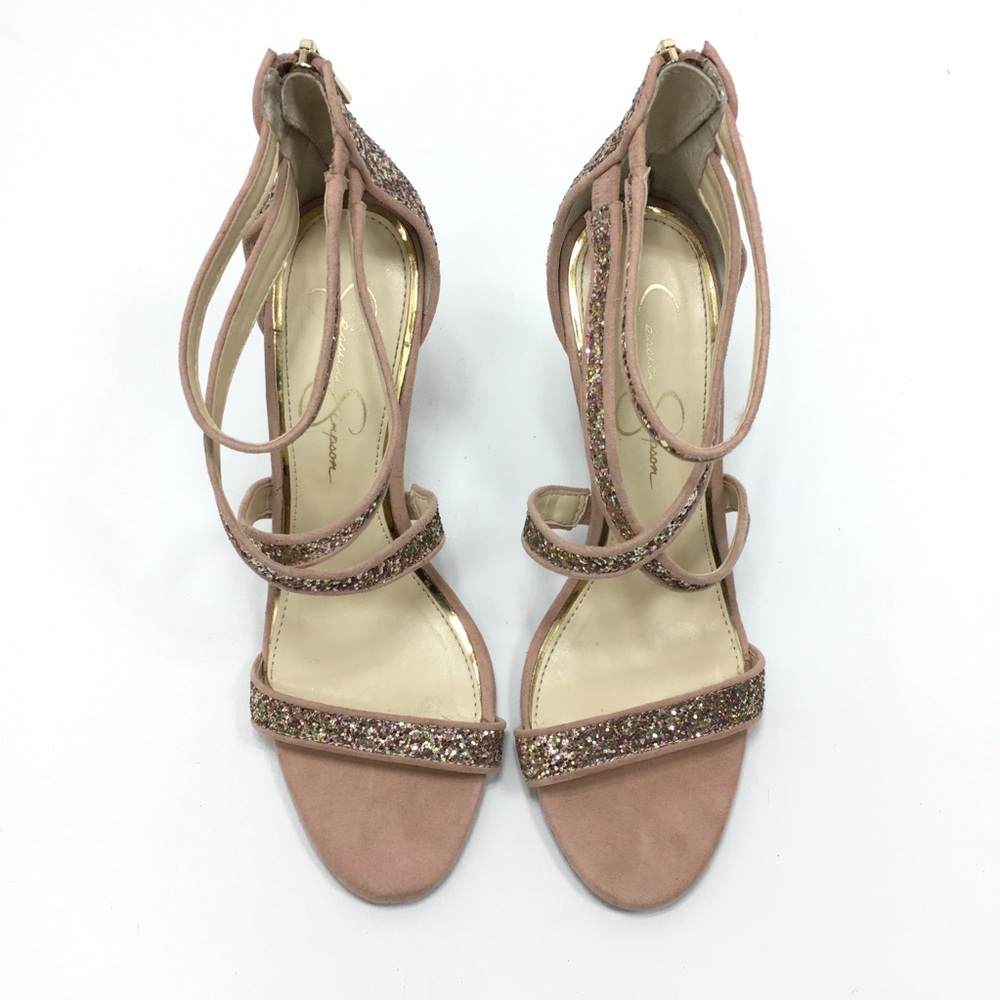 Jessica Simpson | Prom Blush Pink Glitter Heel - Picture 2 of 8